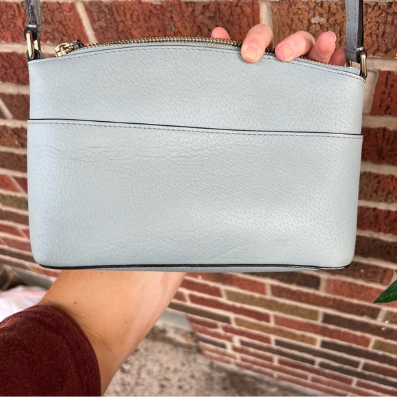 Kate Spade New York Light Blue Genuine Leather Crossbody Satchel Purse - Picture 7 of 13